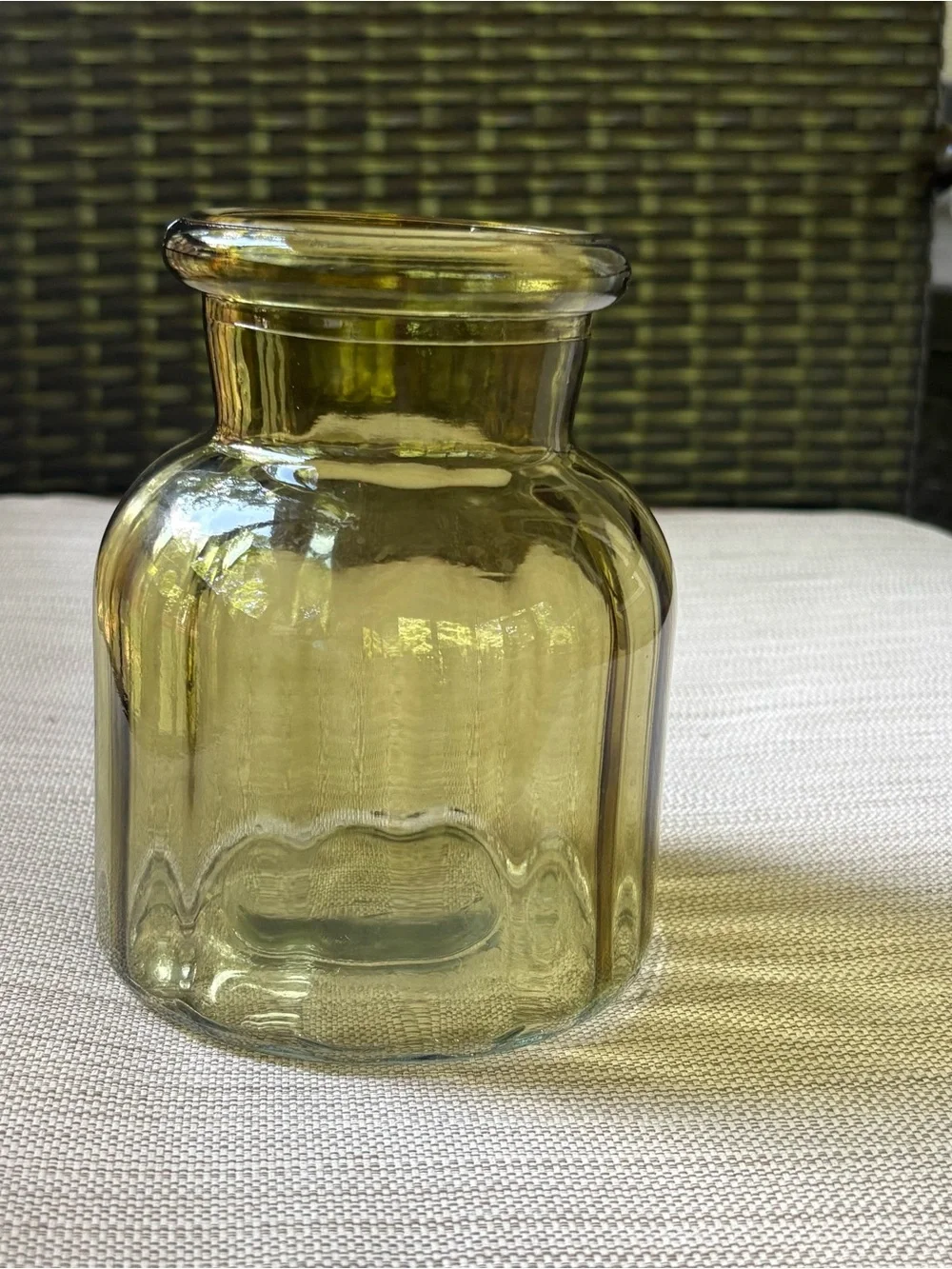 Vintage Olive Green DPS IVY Vase Jar 5.5